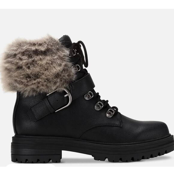 Sun + Stone Orlenaa Cold Weather Bootie with faux fur trim 10 New df1 - Picture 2 of 9